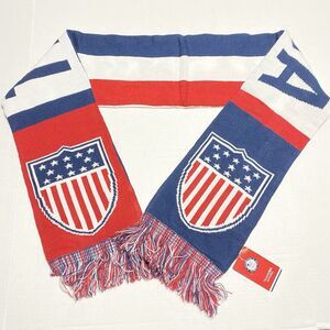 Team USA New US Olympic Team Apparel Winter Scarf Acrylic 60x7 RED WHITE BLUE